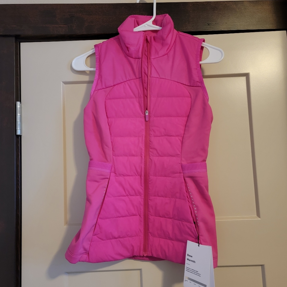 Lululemon Down For It All Vest Sonic Pink Size 2 NWT